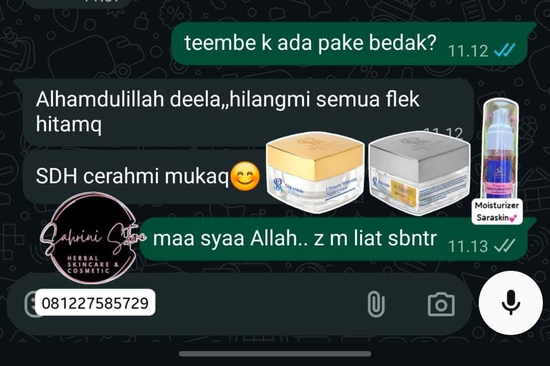 Testimoni skincare pelanggan Sahrini